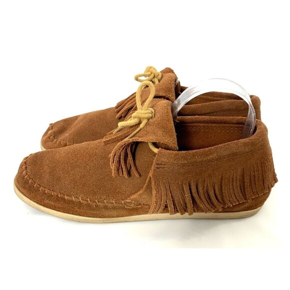 Minnetonka Brown Classic Fringe Suede Loafer Size 9 - Picture 6 of 10